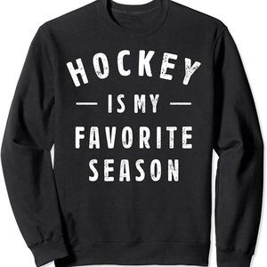 HOCKEY IS MY FAVORITE SEASON - BLK SWEATSHIRT SIZE XL